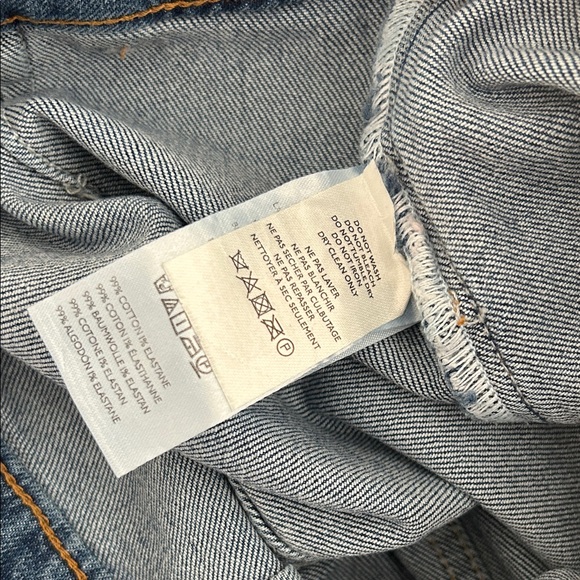 Maeve Dark Blue Button-Front Mini Skirt - Picture 4 of 4